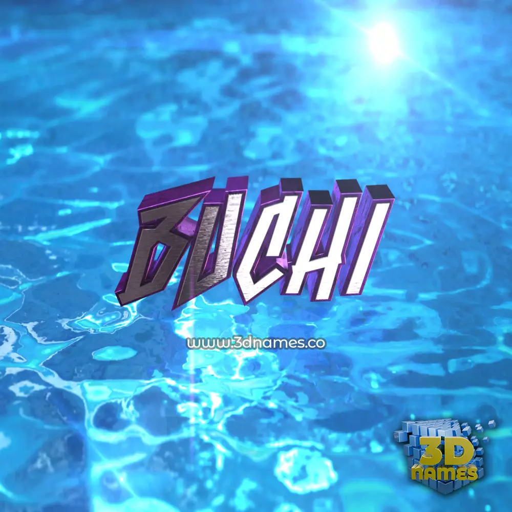buchi in Water 2015 style - 3D name wallpaper