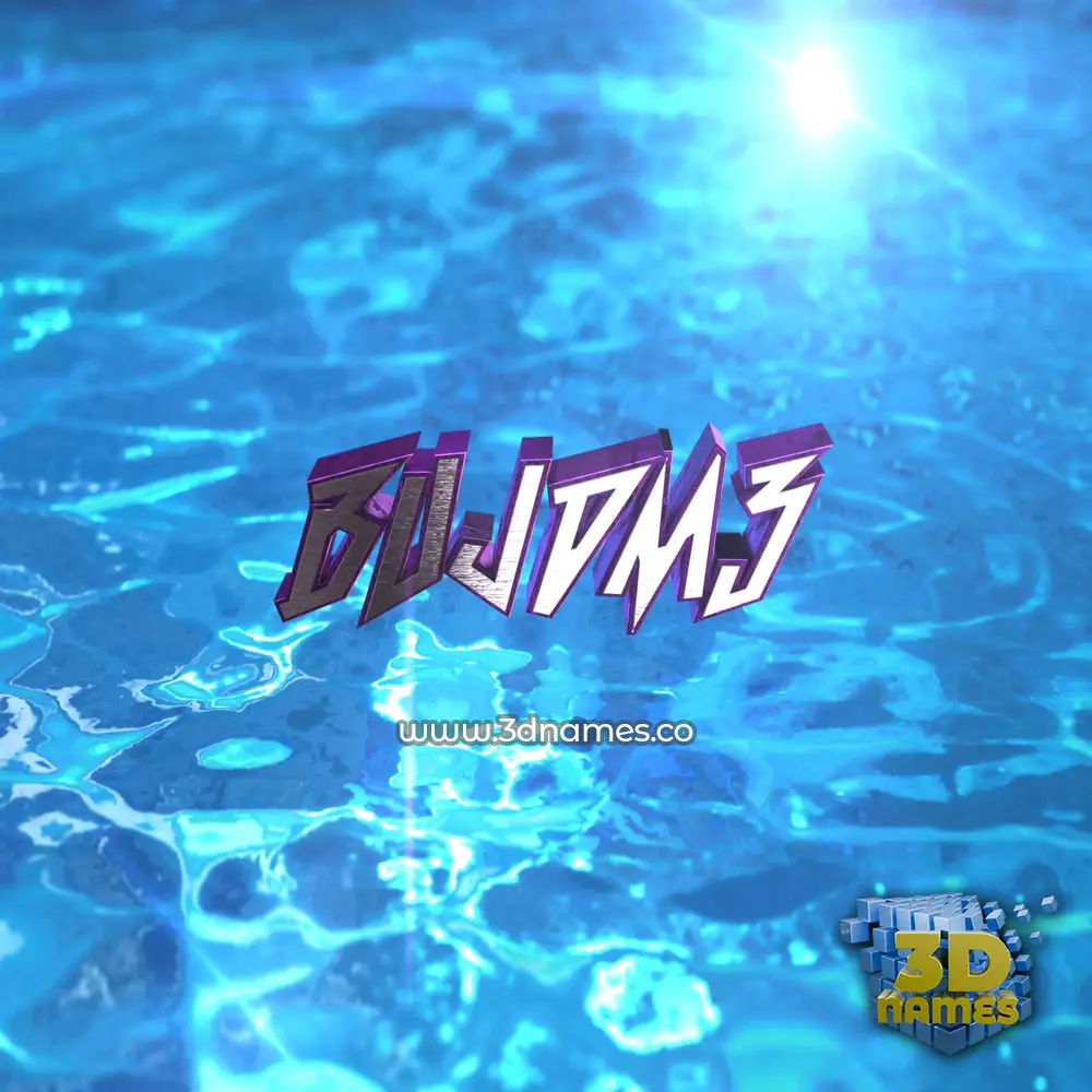bujdm3 in Water 2015 style - 3D name wallpaper