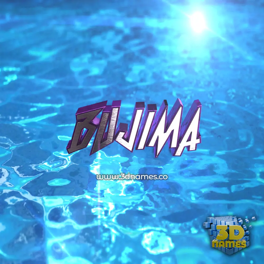 bujima in Water 2015 style - 3D name wallpaper