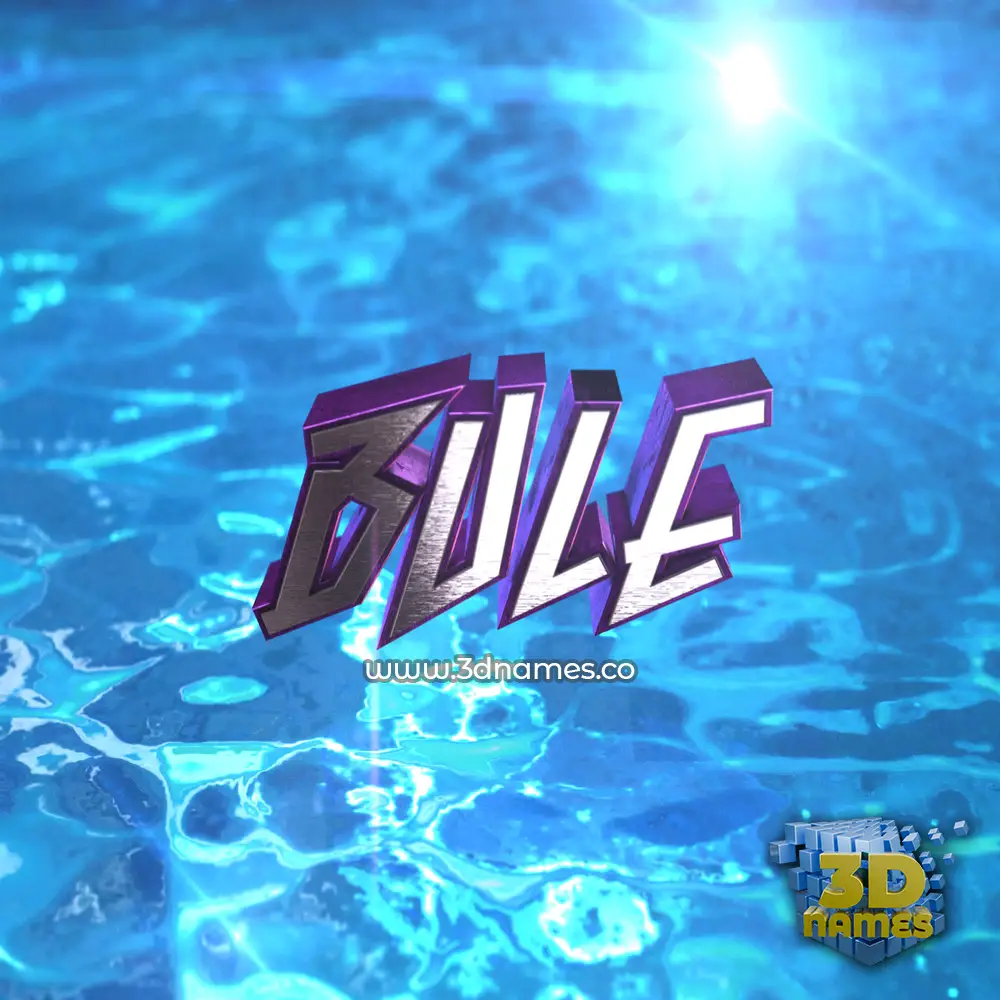 bule in Water 2015 style - 3D name wallpaper