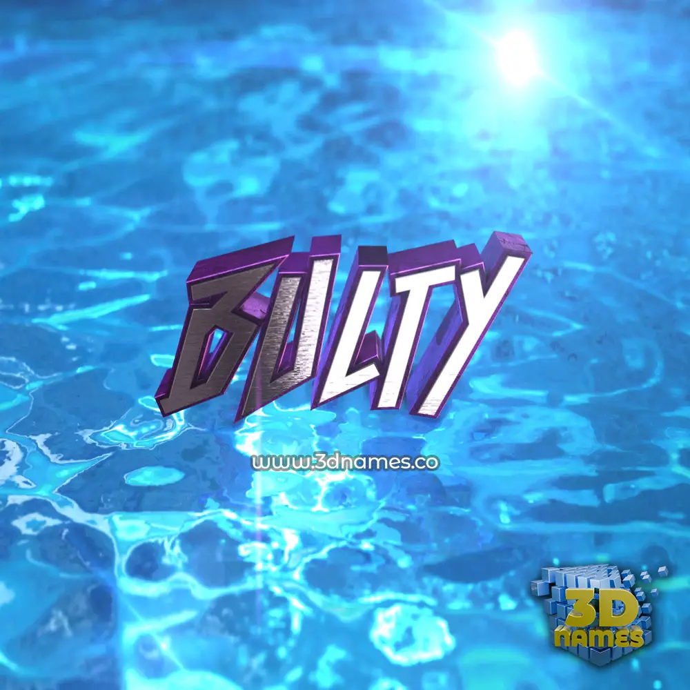 bulty in Water 2015 style - 3D name wallpaper