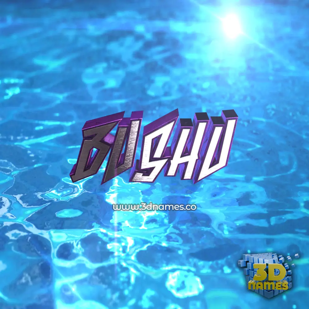 bushu in Water 2015 style - 3D name wallpaper