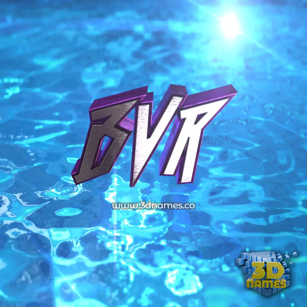 bvr in Water 2015 style - 3D name wallpaper