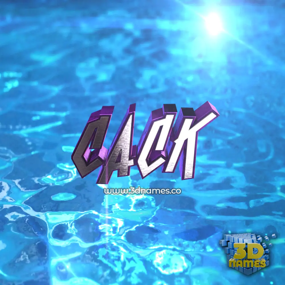 cack in Water 2015 style - 3D name wallpaper