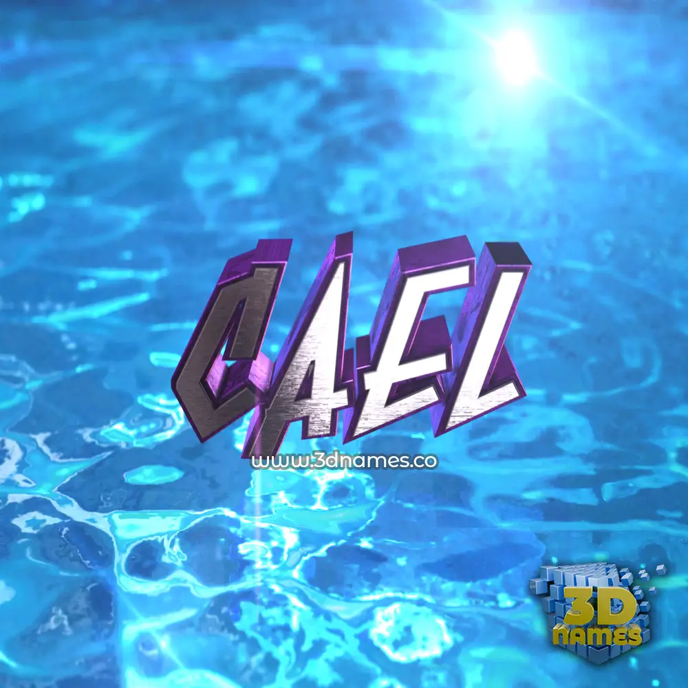 cael in Water 2015 style - 3D name wallpaper