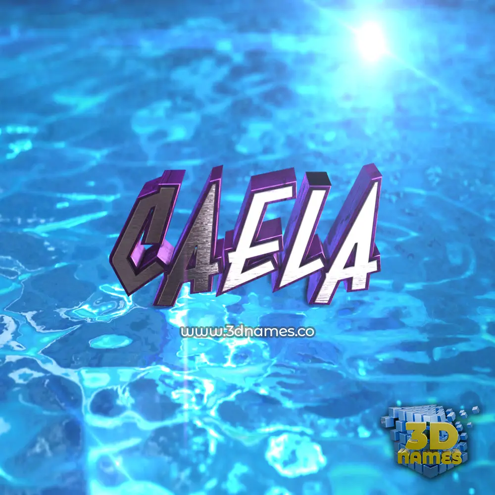 caela in Water 2015 style - 3D name wallpaper