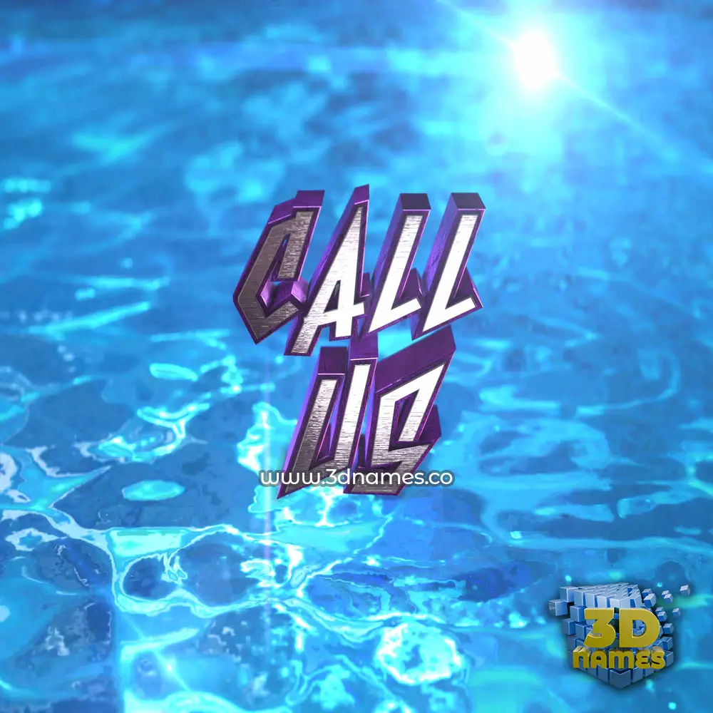 call us in Water 2015 style - 3D name wallpaper