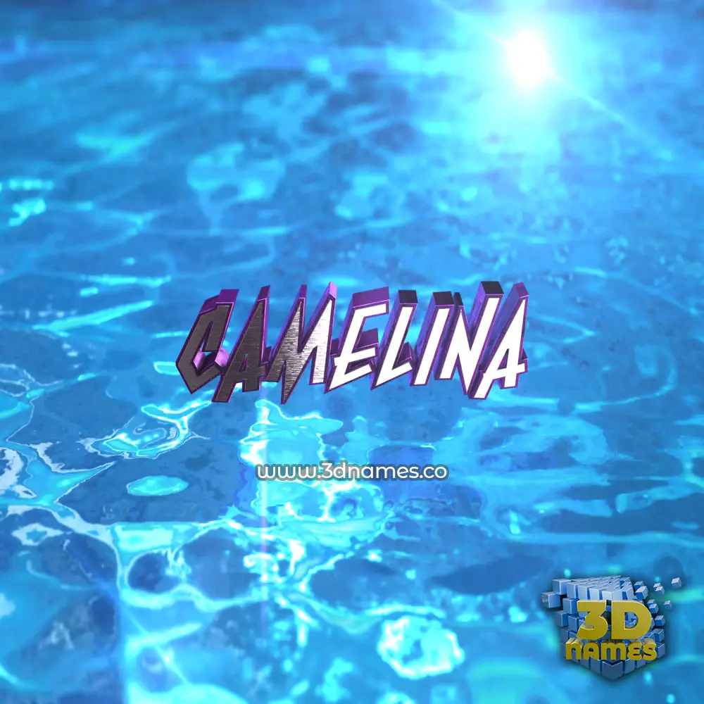 camelina in Water 2015 style - 3D name wallpaper