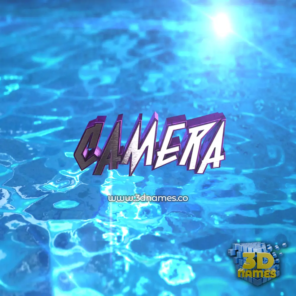 camera in Water 2015 style - 3D name wallpaper