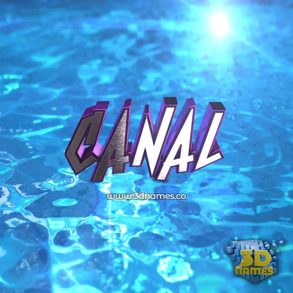 canal in Water 2015 style - 3D name wallpaper