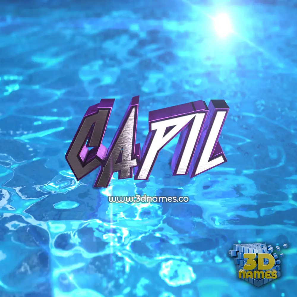 capil in Water 2015 style - 3D name wallpaper