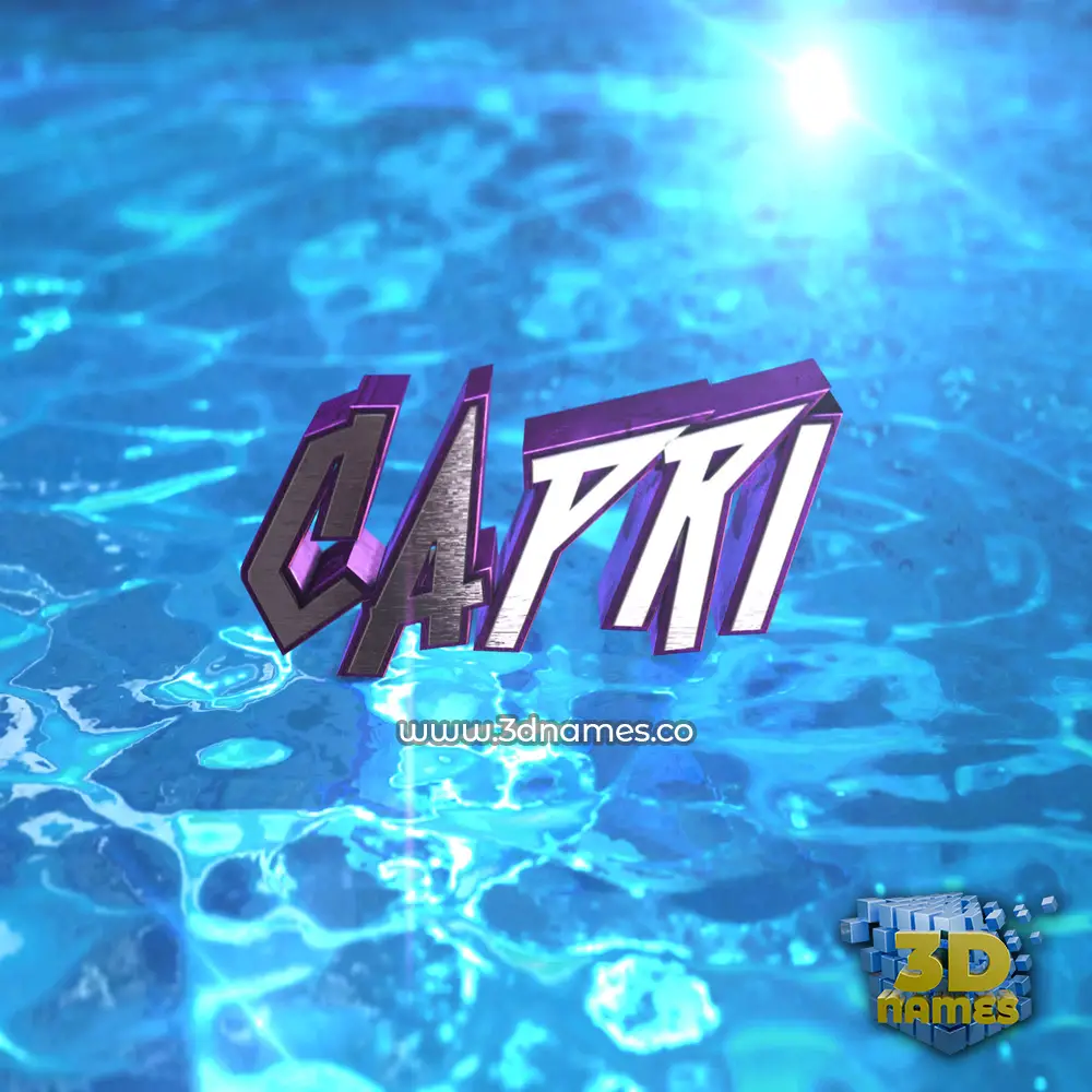 capri in Water 2015 style - 3D name wallpaper