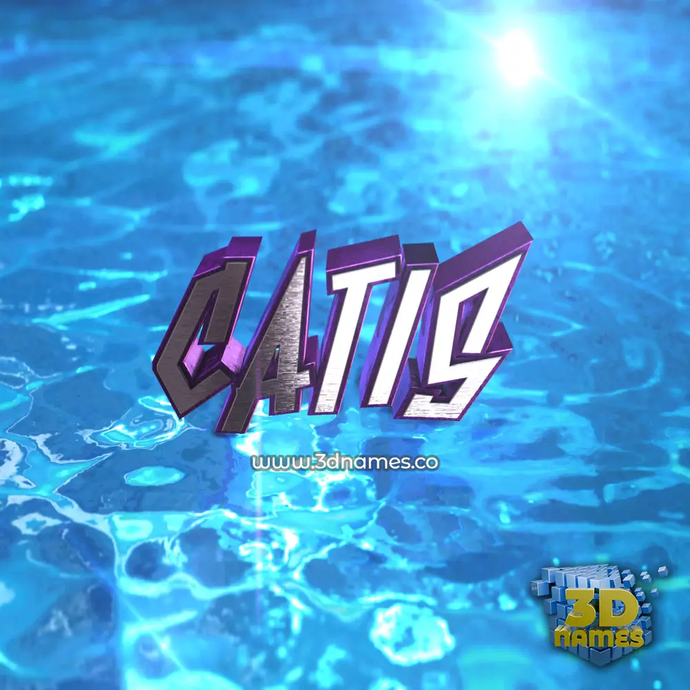 catis in Water 2015 style - 3D name wallpaper
