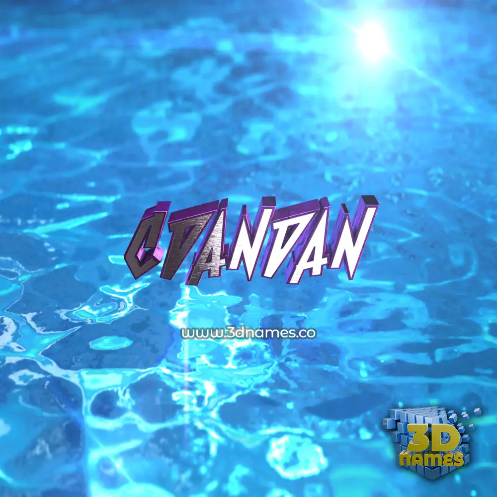 cdandan in Water 2015 style - 3D name wallpaper
