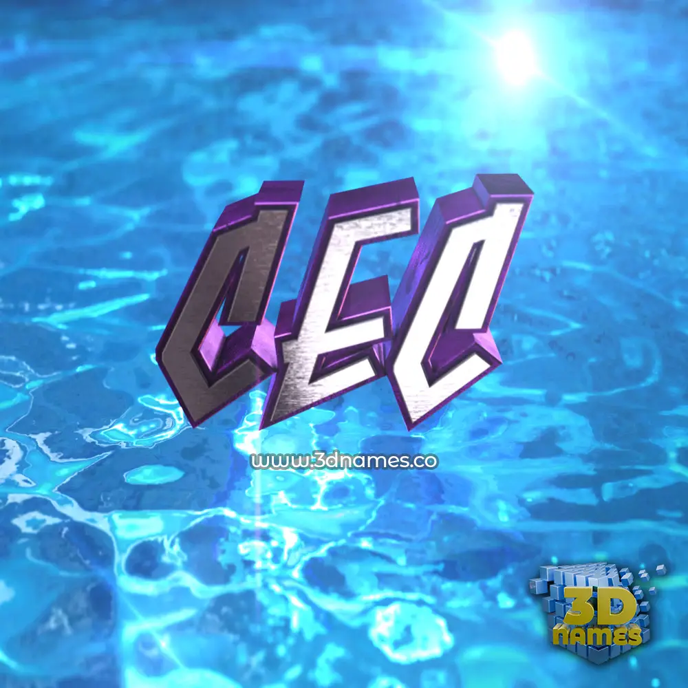cec in Water 2015 style - 3D name wallpaper
