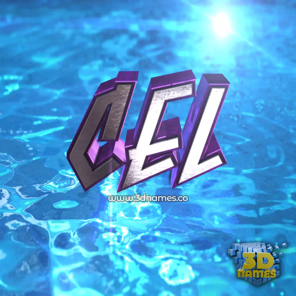 cel in Water 2015 style - 3D name wallpaper