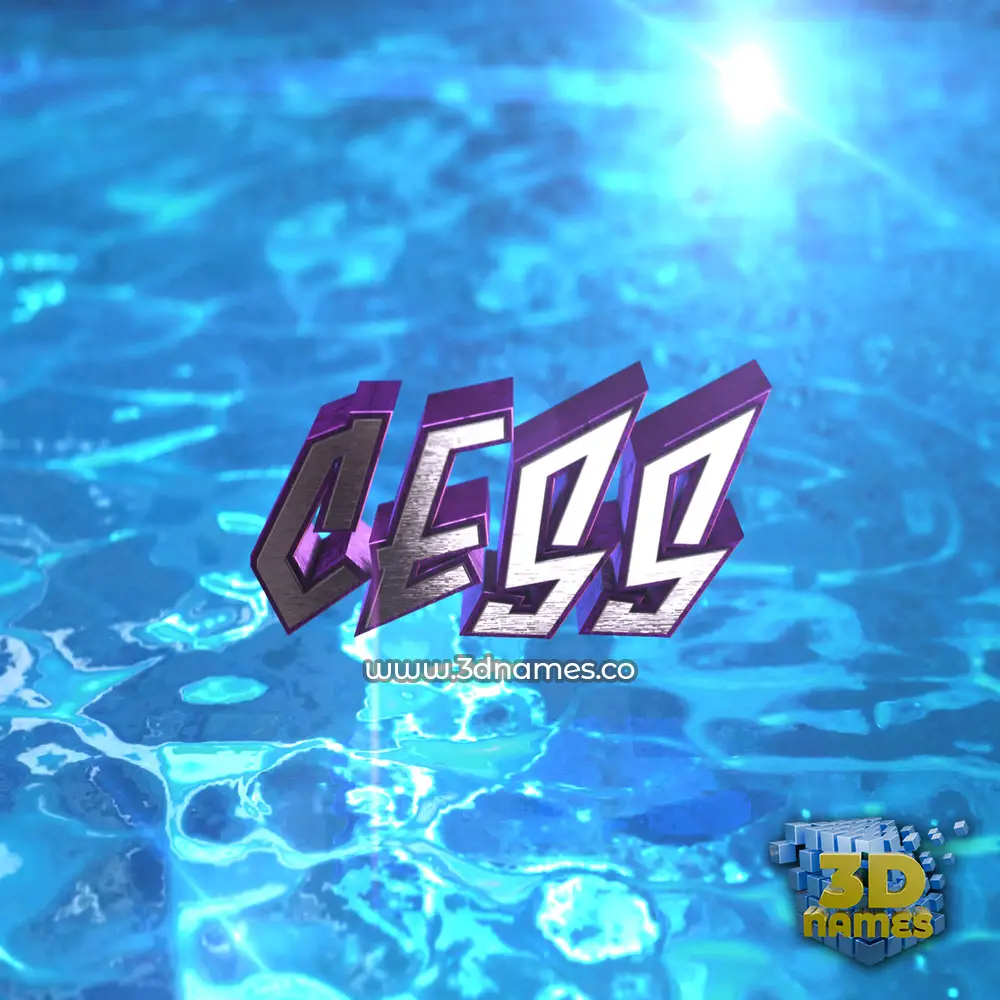 cess in Water 2015 style - 3D name wallpaper