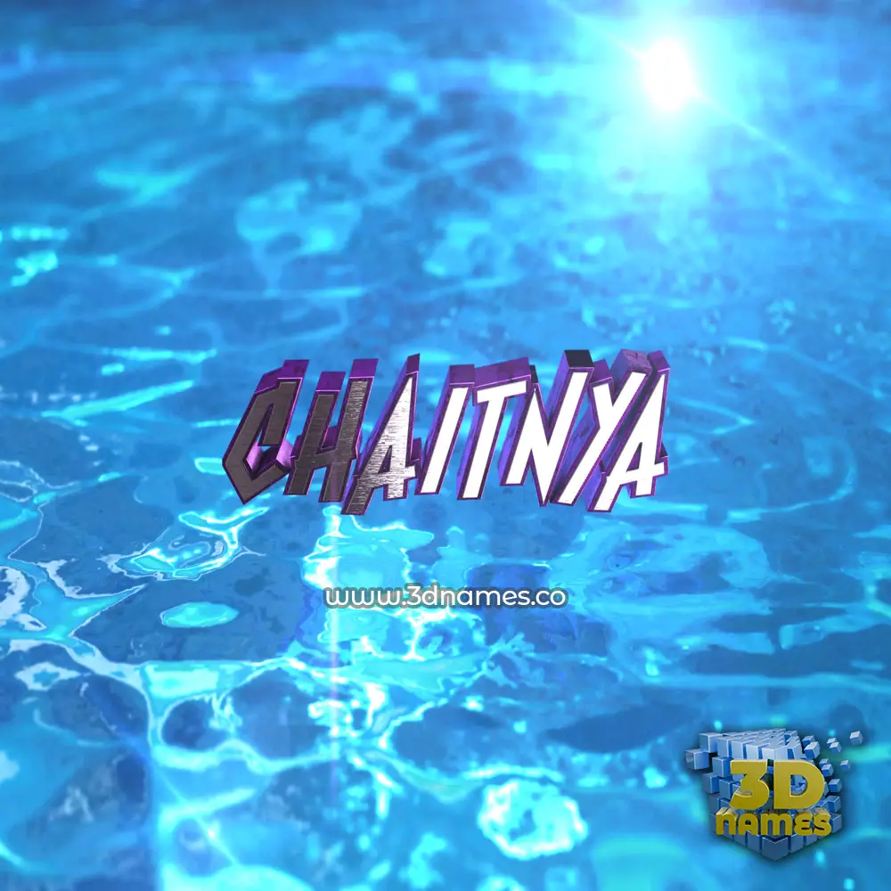 chaitnya in Water 2015 style - 3D name wallpaper