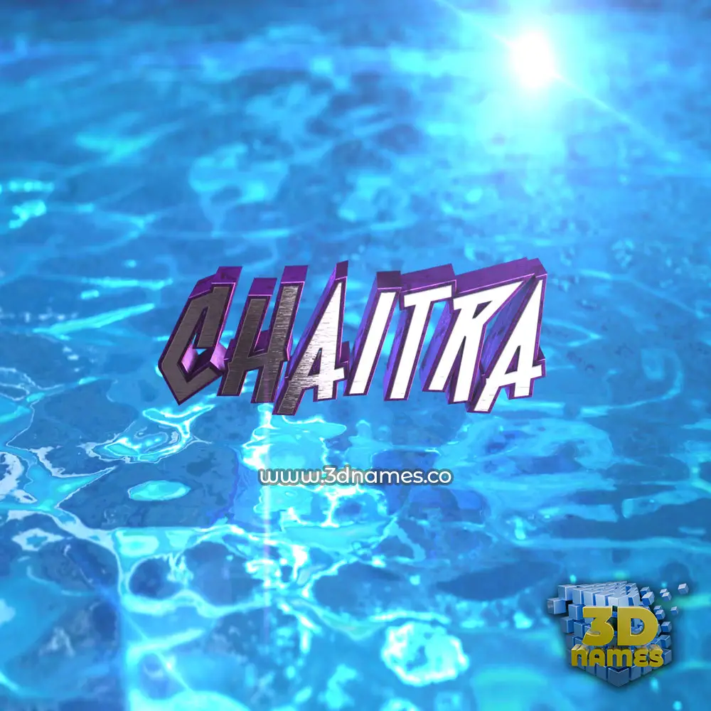 chaitra in Water 2015 style - 3D name wallpaper