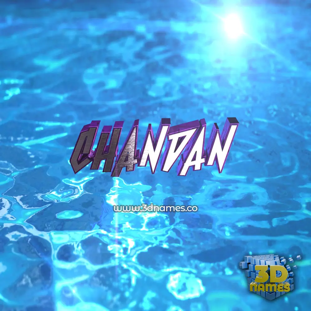 chandan in Water 2015 style - 3D name wallpaper