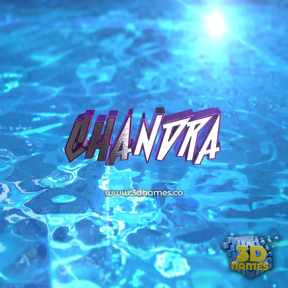 chandra in Water 2015 style - 3D name wallpaper