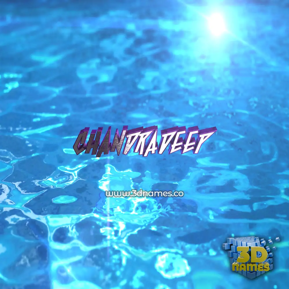 chandradeep in Water 2015 style - 3D name wallpaper