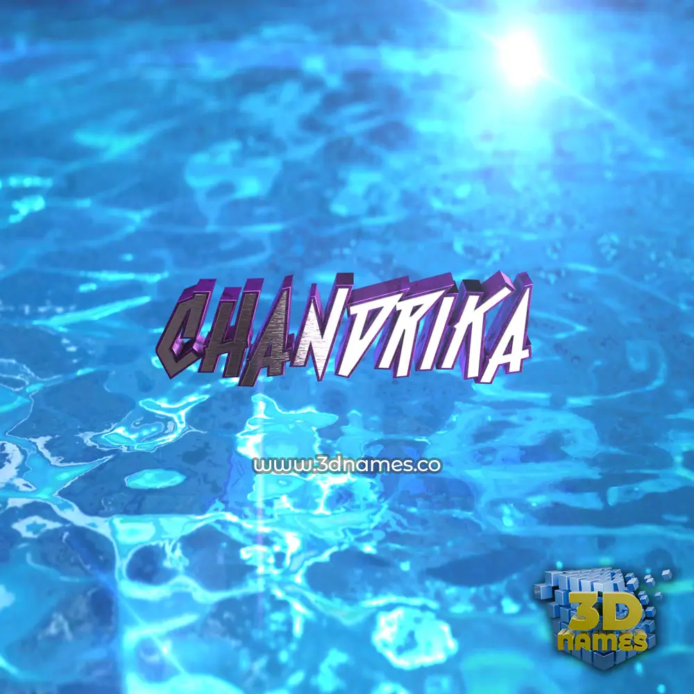 chandrika in Water 2015 style - 3D name wallpaper