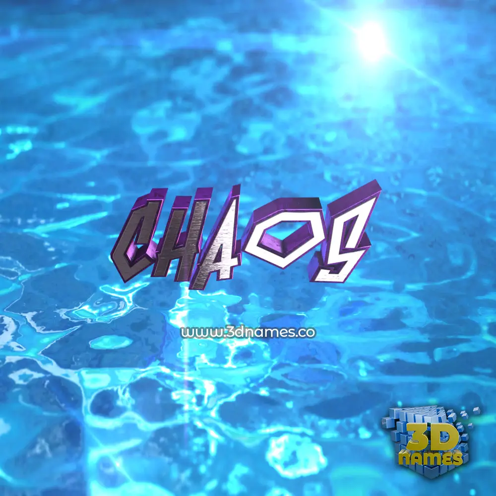 chaos in Water 2015 style - 3D name wallpaper