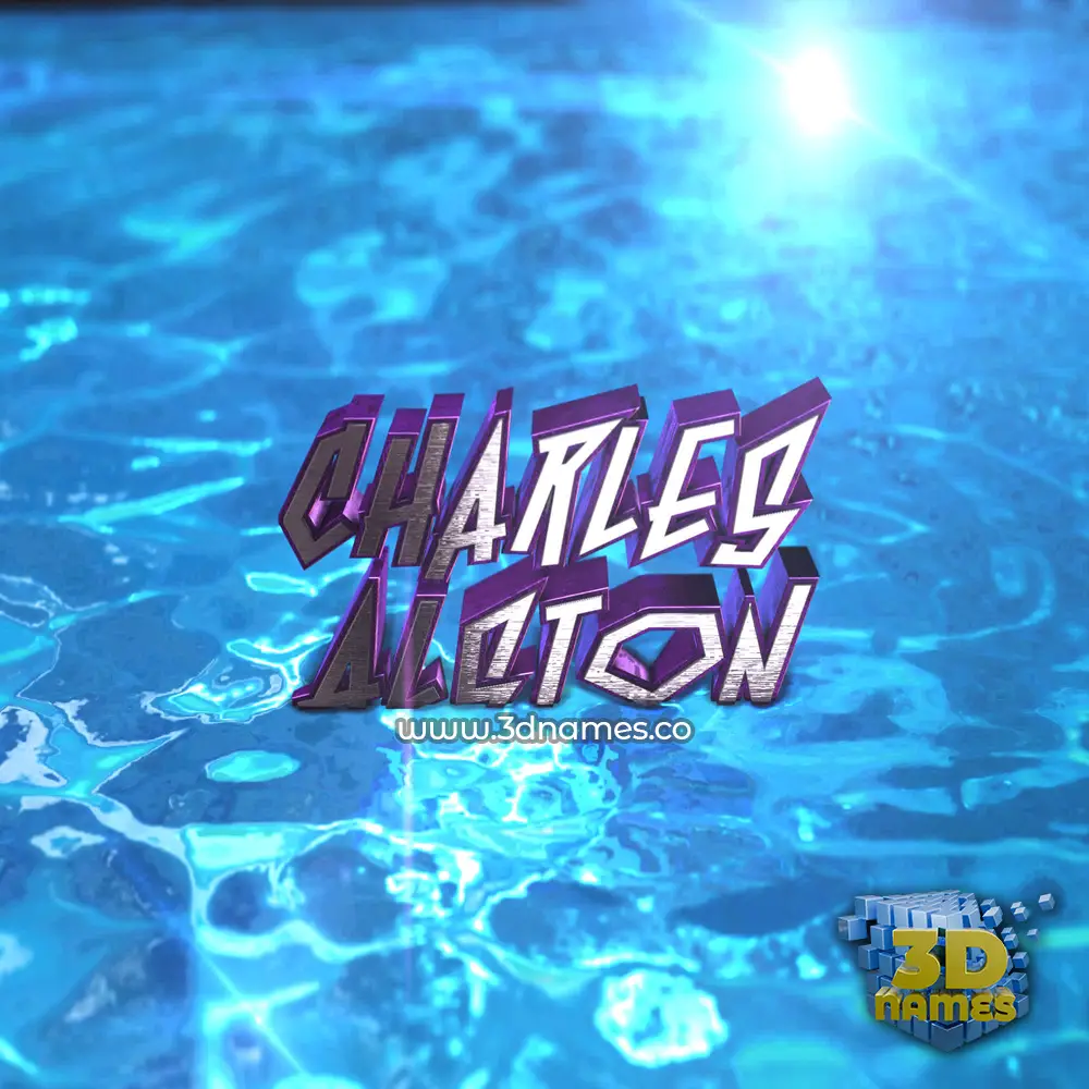 charles alston in Water 2015 style - 3D name wallpaper