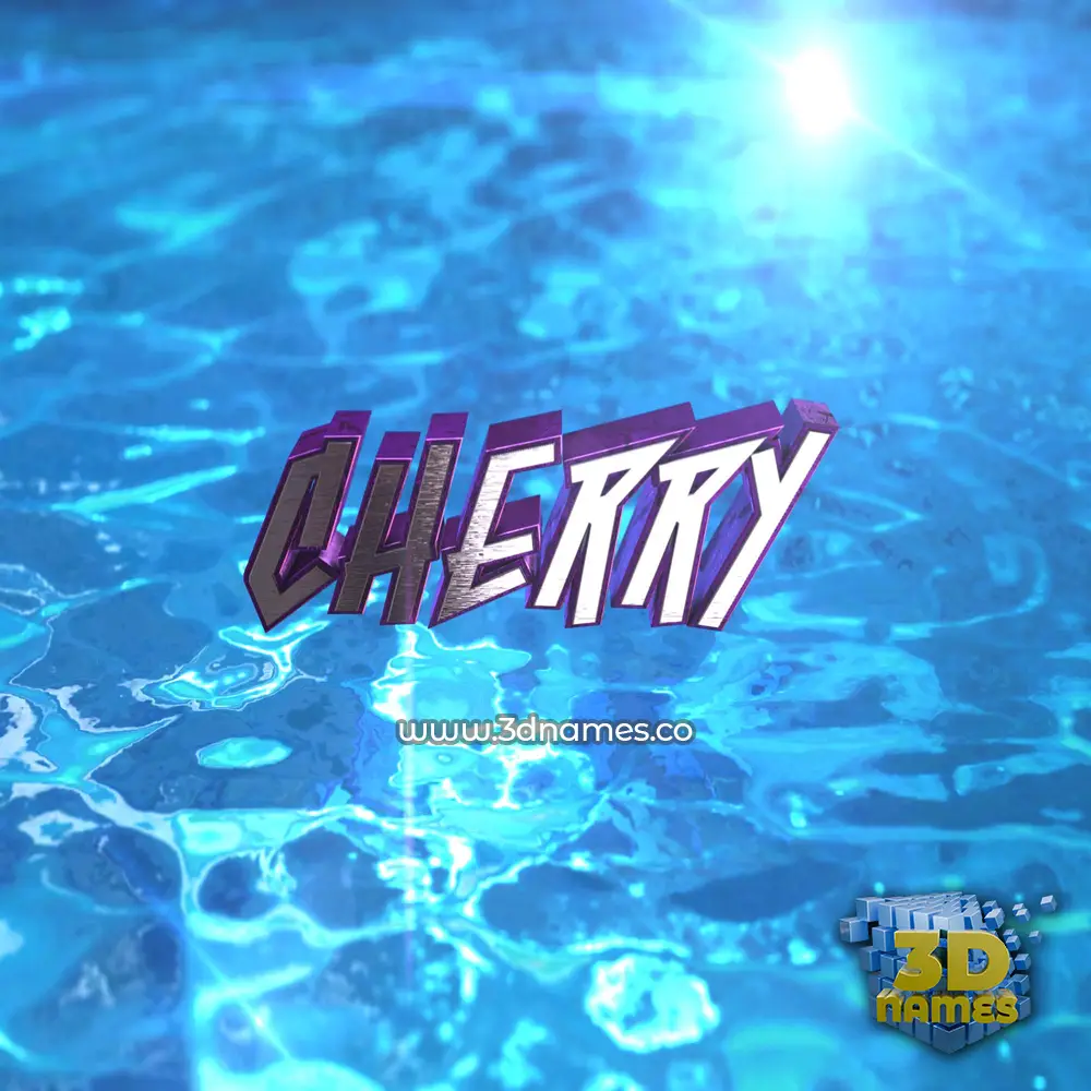 cherry in Water 2015 style - 3D name wallpaper