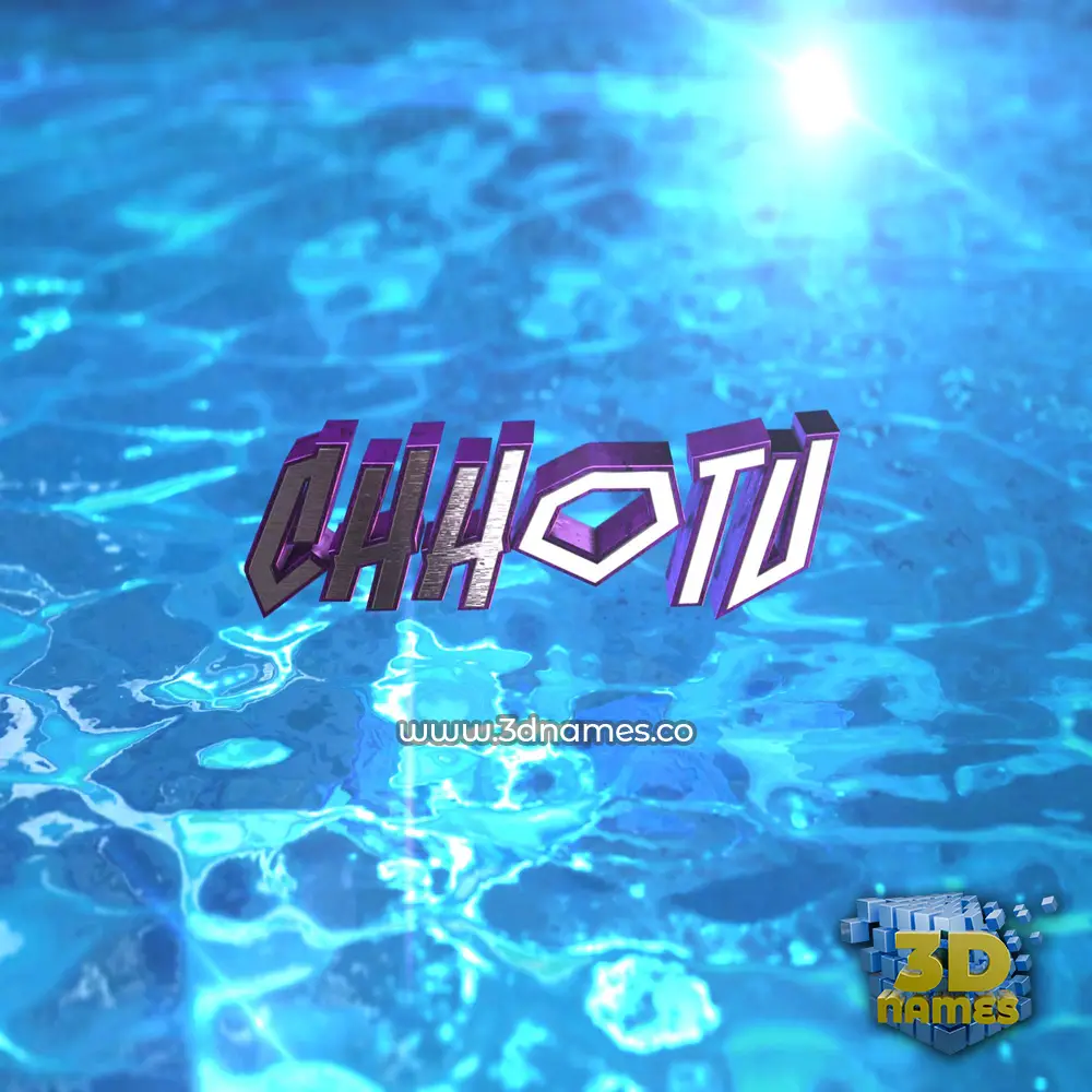chhotu in Water 2015 style - 3D name wallpaper