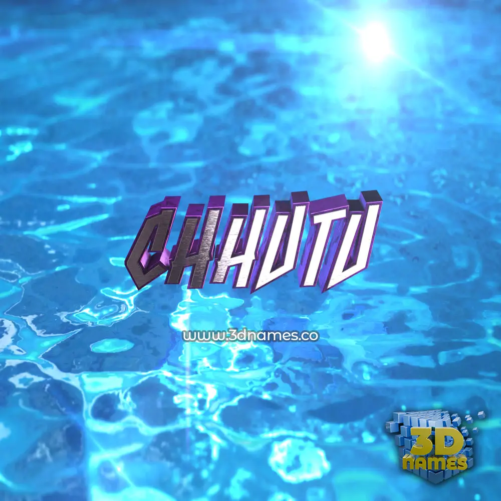 chhutu in Water 2015 style - 3D name wallpaper
