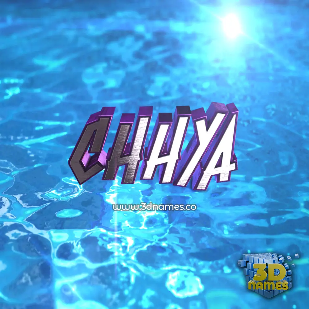 chhya in Water 2015 style - 3D name wallpaper