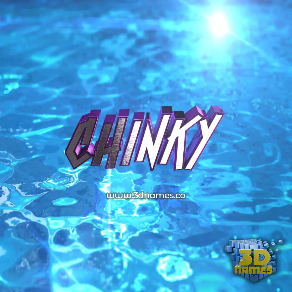 chinky in Water 2015 style - 3D name wallpaper