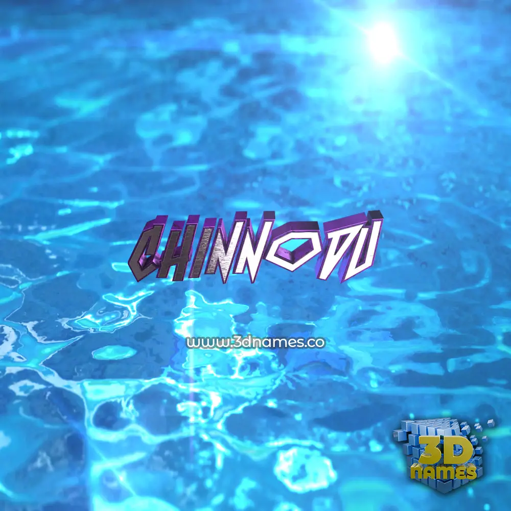 chinnodu in Water 2015 style - 3D name wallpaper
