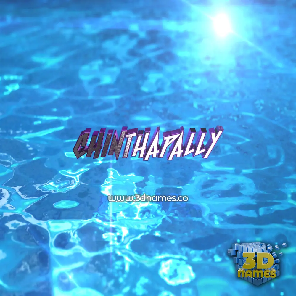 chinthapally in Water 2015 style - 3D name wallpaper