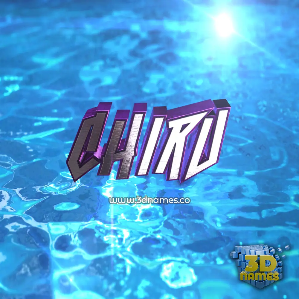 chiru in Water 2015 style - 3D name wallpaper