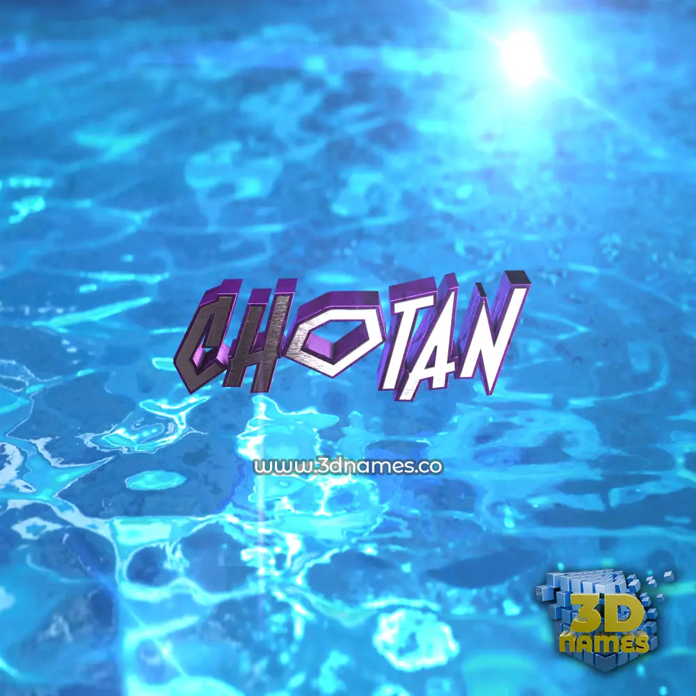 chotan in Water 2015 style - 3D name wallpaper