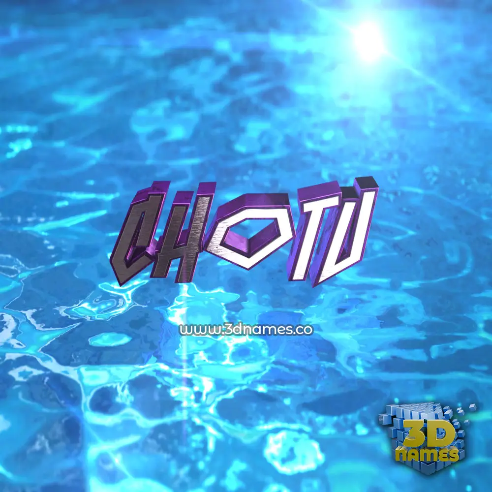 chotu in Water 2015 style - 3D name wallpaper
