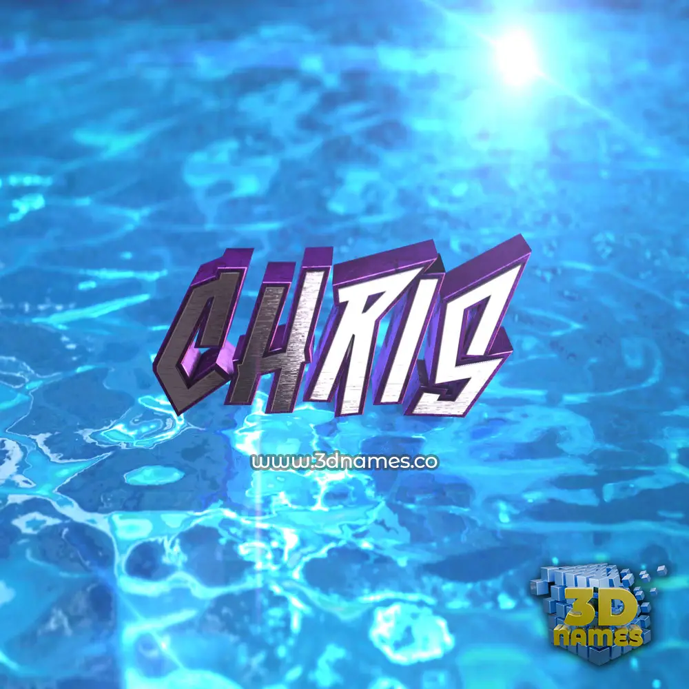 chris in Water 2015 style - 3D name wallpaper