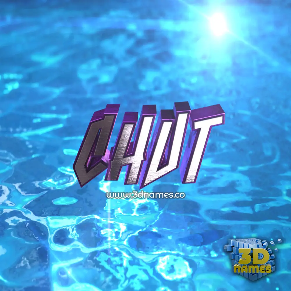 chut in Water 2015 style - 3D name wallpaper