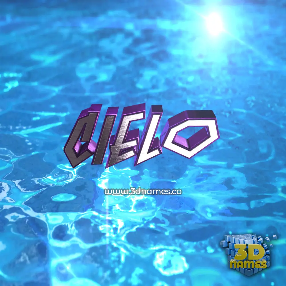 cielo in Water 2015 style - 3D name wallpaper