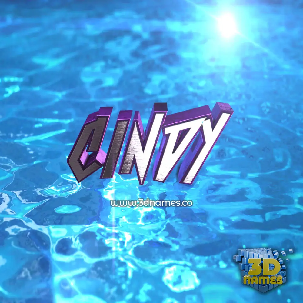 cindy in Water 2015 style - 3D name wallpaper