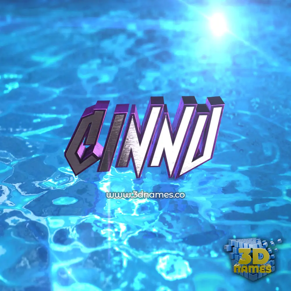 cinnu in Water 2015 style - 3D name wallpaper