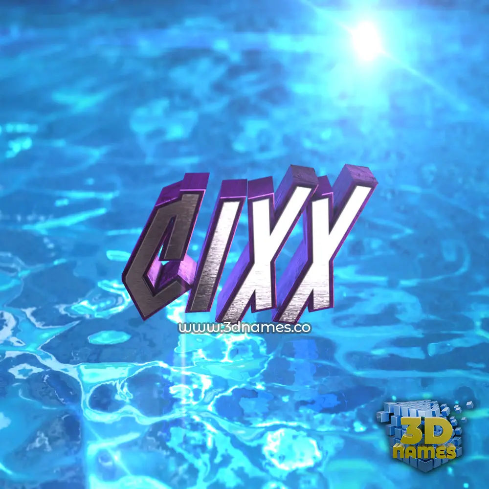 cixx in Water 2015 style - 3D name wallpaper