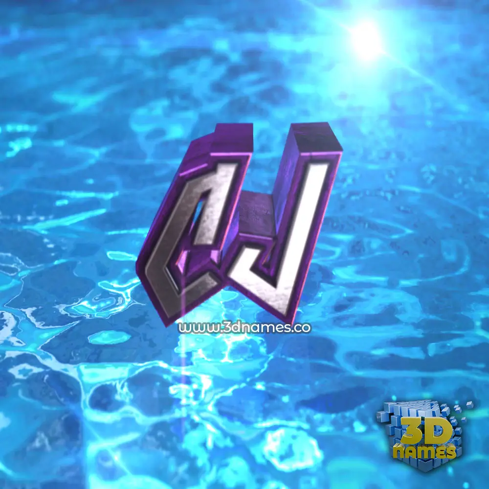 cj in Water 2015 style - 3D name wallpaper
