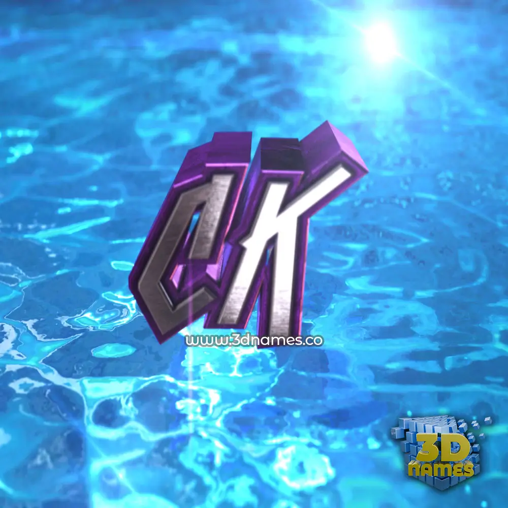 ck in Water 2015 style - 3D name wallpaper