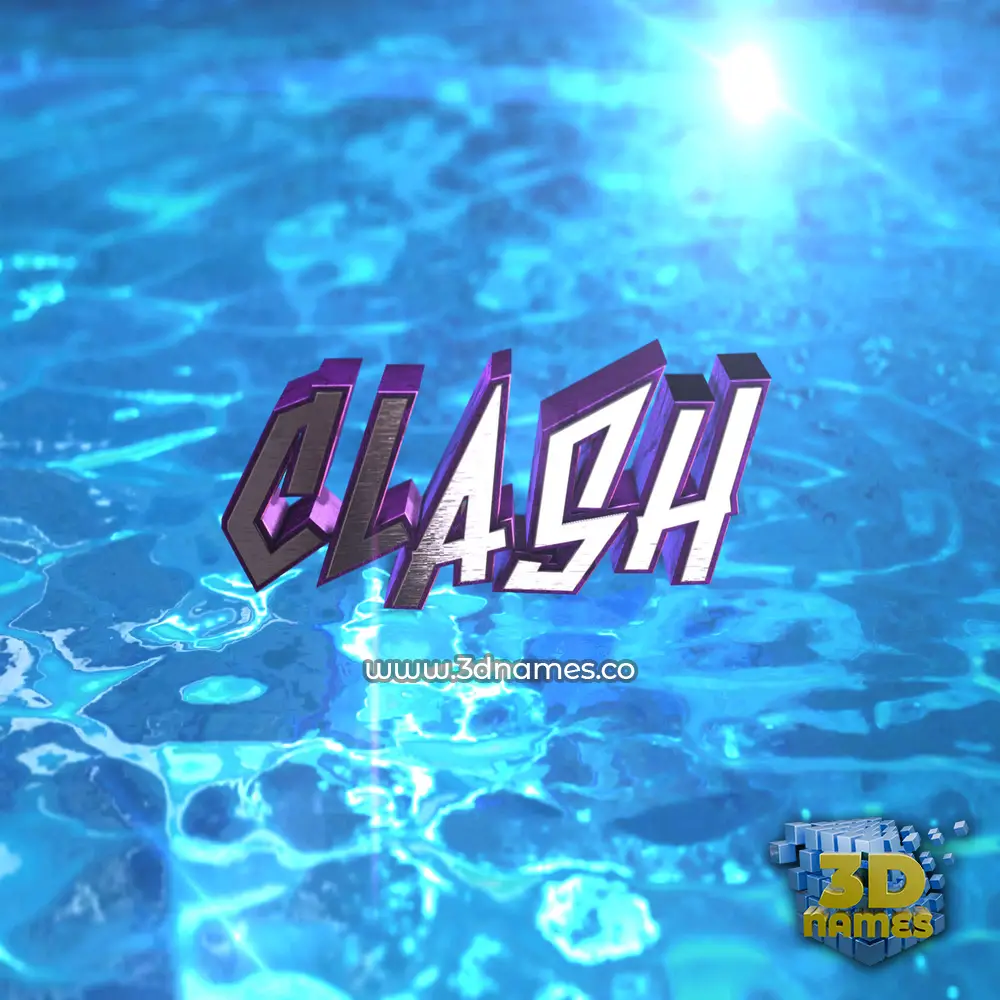 clash in Water 2015 style - 3D name wallpaper