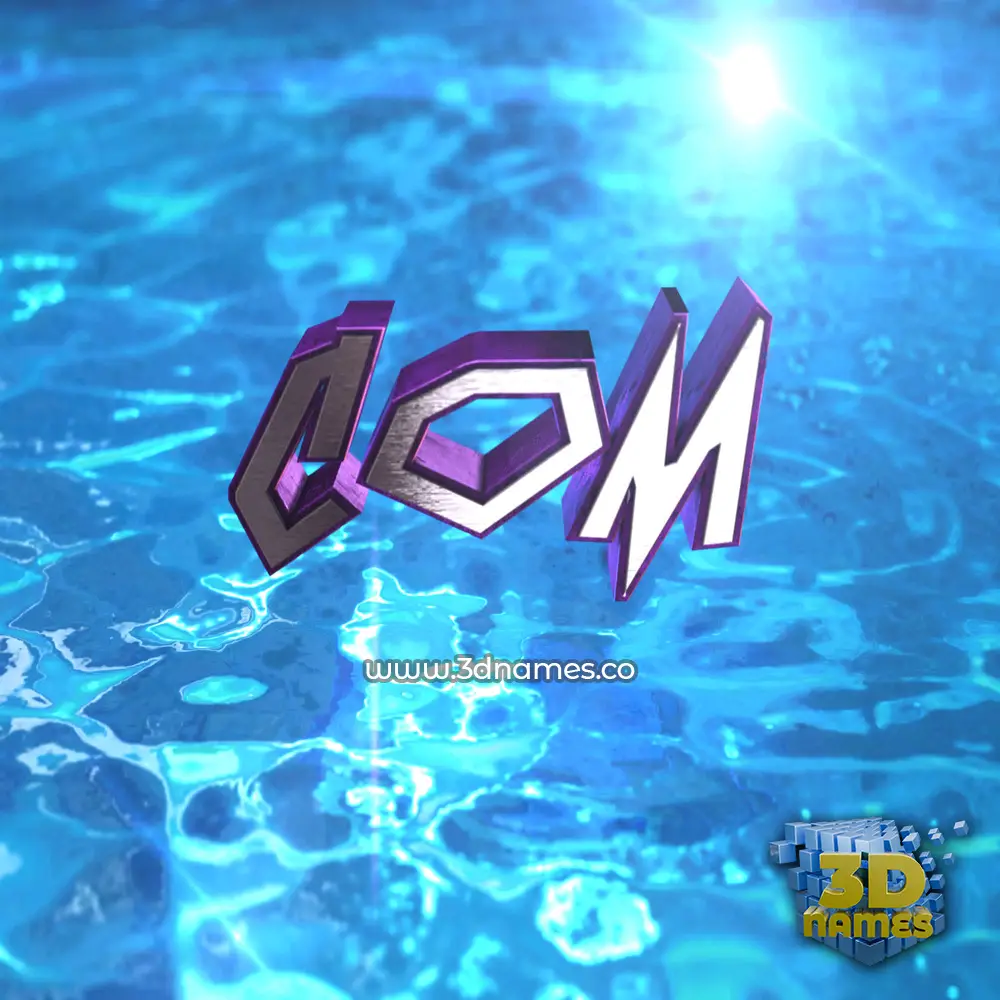 com in Water 2015 style - 3D name wallpaper