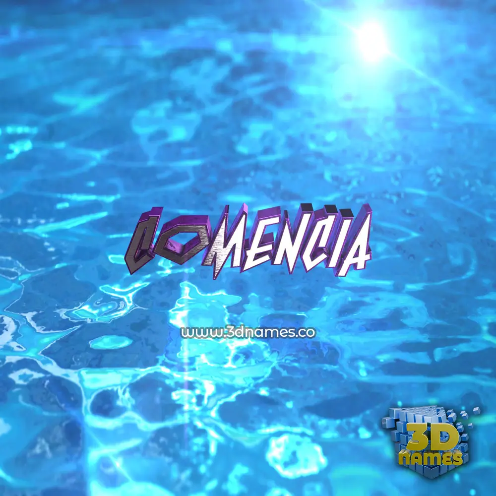 comencia in Water 2015 style - 3D name wallpaper